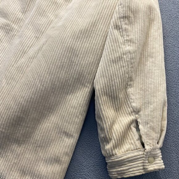 Collusion Men's Cotton Snap Button Front Beige Corduroy Jacket Coat Size 3XL - Picture 11 of 13
